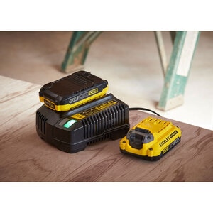Set incarcator si acumulator pentru scule electrice STANLEY FatMax V20, 18V, 2 x 2.0Ah, Li Ion Set incarcator si acumulator pentru scule electrice STANLEY FatMax V20, 18V, 2 x 2.0Ah, Li Ion