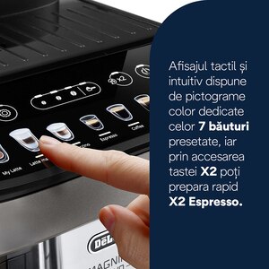 Espressor automat DELONGHI Magnifica Evo ECAM290.81.TB, 1.8l, 1450W, 15 bar, argintiu inchis-negru Espressor automat DELONGHI Magnifica Evo ECAM290.81.TB, 1.8l, 1450W, 15 bar, argintiu inchis-negru