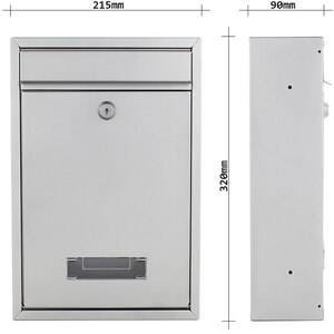 Cutie postala ROTTNER Tarvis, Inchidere cheie, 90 x 215 x 320 mm, argintiu Cutie postala ROTTNER Tarvis, Inchidere cheie, 90 x 215 x 320 mm, argintiu