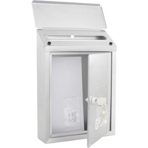 Cutie postala ROTTNER Udine, Inchidere cheie, 70 x 215 x 300 mm, argintiu Cutie postala ROTTNER Udine, Inchidere cheie, 70 x 215 x 300 mm, argintiu