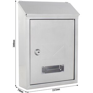 Cutie postala ROTTNER Udine, Inchidere cheie, 70 x 215 x 300 mm, argintiu Cutie postala ROTTNER Udine, Inchidere cheie, 70 x 215 x 300 mm, argintiu