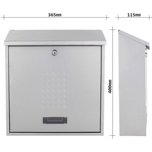Cutie postala ROTTNER Bolzano, Inchidere cheie, 115 x 365 x 400 mm, argintiu Cutie postala ROTTNER Bolzano, Inchidere cheie, 115 x 365 x 400 mm, argintiu