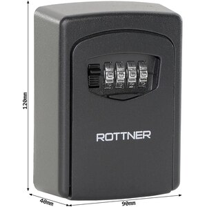 Caseta chei ROTTNER Care, Inchidere cifru, 40 x 90 x 120 mm, antracit Caseta chei ROTTNER Care, Inchidere cifru, 40 x 90 x 120 mm, antracit