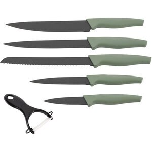 Set cutite SAN IGNACIO Cedar SG-4129, 5 piese, inox, 8.75-20cm, verde Set cutite SAN IGNACIO Cedar SG-4129, 5 piese, inox, 8.75-20cm, verde