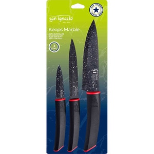 Set cutite SAN IGNACIO Keops Marble SG-4136, 3 piese, inox, 21.5 - 29.5cm, negru Set cutite SAN IGNACIO Keops Marble SG-4136, 3 piese, inox, 21.5 - 29.5cm, negru