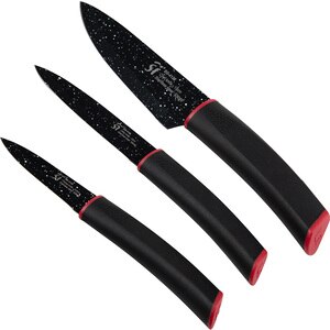 Set cutite SAN IGNACIO Keops Marble SG-4136, 3 piese, inox, 21.5 - 29.5cm, negru Set cutite SAN IGNACIO Keops Marble SG-4136, 3 piese, inox, 21.5 - 29.5cm, negru