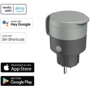 Priza inteligenta de exterior HAMA 00176624, Wi-Fi, 2300W, 10A, IP44, gri Priza inteligenta de exterior HAMA 00176624, Wi-Fi, 2300W, 10A, IP44, gri