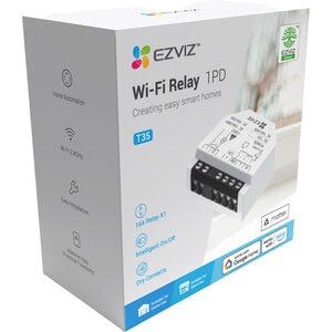 Releu smart EZVIZ T35W, Wi-Fi, cu programare si automatizare, control vocal, alb Releu smart EZVIZ T35W, Wi-Fi, cu programare si automatizare, control vocal, alb