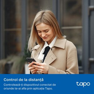 Priza inteligenta TP-LINK Mini TAPO P100M, Wi-Fi, 2300W, 10A, alb Priza inteligenta TP-LINK Mini TAPO P100M, Wi-Fi, 2300W, 10A, alb