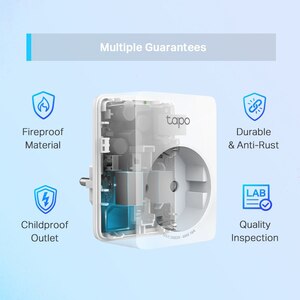 Priza inteligenta TP-LINK Tapo P110, Wi-Fi, 3680W, 16A, alb Priza inteligenta TP-LINK Tapo P110, Wi-Fi, 3680W, 16A, alb