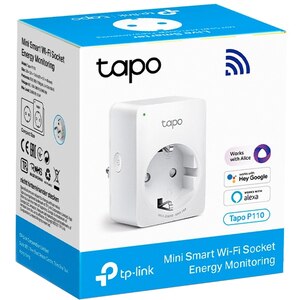Priza inteligenta TP-LINK Tapo P110, Wi-Fi, 3680W, 16A, alb Priza inteligenta TP-LINK Tapo P110, Wi-Fi, 3680W, 16A, alb