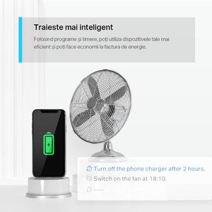 Priza inteligenta TP-LINK Tapo P115, Wi-Fi, 3680W, 16A, alb Priza inteligenta TP-LINK Tapo P115, Wi-Fi, 3680W, 16A, alb