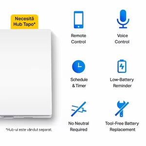 Intrerupator smart TP-LINK Tapo S210, Wi-Fi, alb Intrerupator smart TP-LINK Tapo S210, Wi-Fi, alb