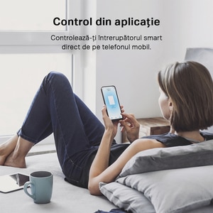 Intrerupator smart TP-LINK Tapo S210, Wi-Fi, alb Intrerupator smart TP-LINK Tapo S210, Wi-Fi, alb