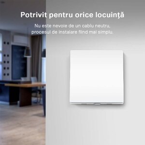 Intrerupator smart TP-LINK Tapo S210, Wi-Fi, alb Intrerupator smart TP-LINK Tapo S210, Wi-Fi, alb