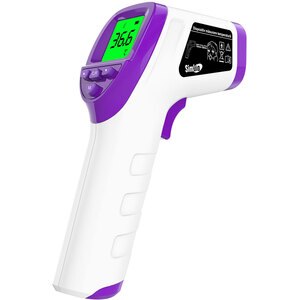 Termometru digital de frunte cu infrarosu SIMBIO SB4800, alb-mov Termometru digital de frunte cu infrarosu SIMBIO SB4800, alb-mov