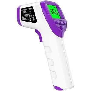 Termometru digital de frunte cu infrarosu SIMBIO SB4800, alb-mov Termometru digital de frunte cu infrarosu SIMBIO SB4800, alb-mov