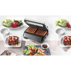 Sandwich maker BRAUN SnackMaker 5 SM5038, 800W, 3 placi detasabile, argintiu-negru Sandwich maker BRAUN SnackMaker 5 SM5038, 800W, 3 placi detasabile, argintiu-negru