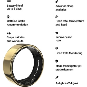 Smart Ring ULTRAHUMAN Ring Air, marimea 5, Gold Smart Ring ULTRAHUMAN Ring Air, marimea 5, Gold