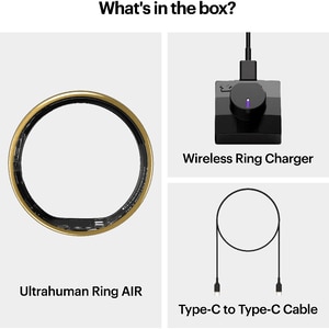 Smart Ring ULTRAHUMAN Ring Air, marimea 5, Gold Smart Ring ULTRAHUMAN Ring Air, marimea 5, Gold