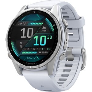 Smartwatch GARMIN Fenix 8, 43mm, AMOLED, Glass, Otel inoxidabil, GPS, Android/iOS, Whitestone Smartwatch GARMIN Fenix 8, 43mm, AMOLED, Glass, Otel inoxidabil, GPS, Android/iOS, Whitestone