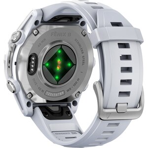 Smartwatch GARMIN Fenix 8, 43mm, AMOLED, Glass, Otel inoxidabil, GPS, Android/iOS, Whitestone Smartwatch GARMIN Fenix 8, 43mm, AMOLED, Glass, Otel inoxidabil, GPS, Android/iOS, Whitestone