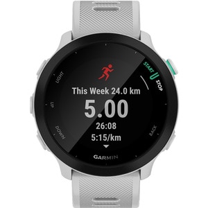 Smartwatch GARMIN Forerunner 55 42mm, GPS, Android/iOS, silicon, White Smartwatch GARMIN Forerunner 55 42mm, GPS, Android/iOS, silicon, White