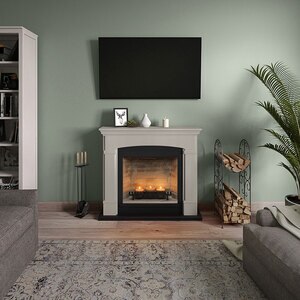 Semineu decorativ cu lumanari TAGU ZenFlame Helmi Light Beige, MDF, bej Semineu decorativ cu lumanari TAGU ZenFlame Helmi Light Beige, MDF, bej