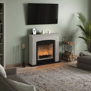 Semineu decorativ cu lumanari TAGU ZenFlame Helmi Light Beige, MDF, bej Semineu decorativ cu lumanari TAGU ZenFlame Helmi Light Beige, MDF, bej