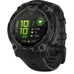 Smartwatch GARMIN Instinct 3, 45mm, GPS, Android/iOS, silicon, Negru Smartwatch GARMIN Instinct 3, 45mm, GPS, Android/iOS, silicon, Negru