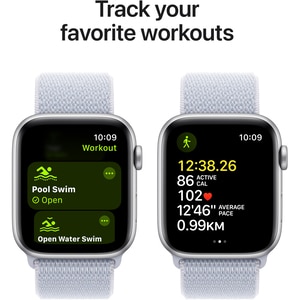 APPLE Watch SE (2nd Gen) V2, GPS + Cellular, 40mm, Silver Aluminium Case, Blue Cloud Sport Loop APPLE Watch SE (2nd Gen) V2, GPS + Cellular, 40mm, Silver Aluminium Case, Blue Cloud Sport Loop