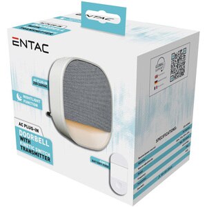 Sonerie wireless ENTAC, 150m, IP44, alb Sonerie wireless ENTAC, 150m, IP44, alb