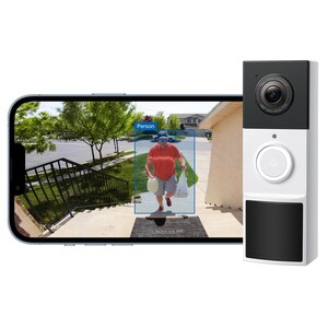 Sonerie video wireless + difuzor TP-Link Tapo D210, 2K, 3MP, Wi-Fi, alb-negru Sonerie video wireless + difuzor TP-Link Tapo D210, 2K, 3MP, Wi-Fi, alb-negru