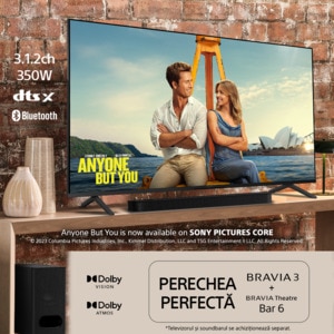 Televizor LED Smart SONY BRAVIA 3 K65S35, Ultra HD 4K, HDR, 164cm Televizor LED Smart SONY BRAVIA 3 K65S35, Ultra HD 4K, HDR, 164cm