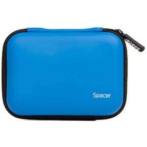 Husa hard disk extern SPACER, albastru Husa hard disk extern SPACER, albastru