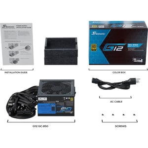 Sursa PC SEASONIC G12 GC-850 (2024), 850W, 120mm, 80 Plus Gold Sursa PC SEASONIC G12 GC-850 (2024), 850W, 120mm, 80 Plus Gold