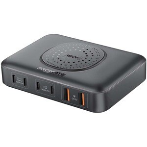 Statie incarcare wireless PROMATE PowerBase-GaN100, 4xUSB-C Power Delivery 30W-100W, 2xUSB-A Quick Charge 30W, Wireless 15W, negru Statie incarcare wireless PROMATE PowerBase-GaN100, 4xUSB-C Power Delivery 30W-100W, 2xUSB-A Quick Charge 30W, Wireless 15W, negru
