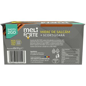 Miere de salcam si scortisoara, 60 plicuri, 600 g, MELIFORTE Miere de salcam si scortisoara, 60 plicuri, 600 g, MELIFORTE