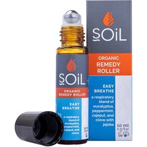 Ulei esential Roll-on Respiratie usoara, 10 ml, SOIL Ulei esential Roll-on Respiratie usoara, 10 ml, SOIL
