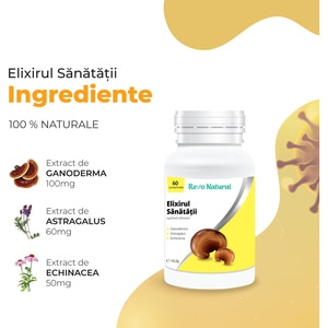 Supliment alimentar Elixirul Sanatatii, 60 capsule, REVO NATURAL Supliment alimentar Elixirul Sanatatii, 60 capsule, REVO NATURAL