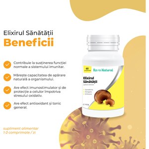 Supliment alimentar Elixirul Sanatatii, 60 capsule, REVO NATURAL Supliment alimentar Elixirul Sanatatii, 60 capsule, REVO NATURAL
