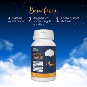 Supliment alimentar Somn Linistit, 60 capsule, REVO NATURAL Supliment alimentar Somn Linistit, 60 capsule, REVO NATURAL