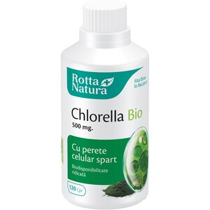 Supliment alimentar Chlorella Bio 500mg, 120 comprimate, ROTTA NATURA Supliment alimentar Chlorella Bio 500mg, 120 comprimate, ROTTA NATURA