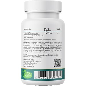 Supliment alimentar Ashwagandha KSM, 500mg, 30 capsule vegetale, NUTRIFIC Supliment alimentar Ashwagandha KSM, 500mg, 30 capsule vegetale, NUTRIFIC