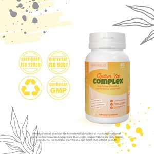 Supliment alimentar Optim Vit Complex, 60 capsule, REVO NATURAL Supliment alimentar Optim Vit Complex, 60 capsule, REVO NATURAL