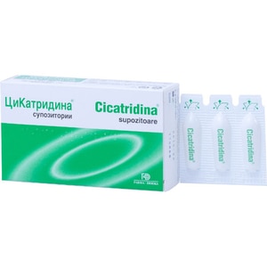 Cicatridina Supozitoare, 10 bucati, NATURPHARMA Cicatridina Supozitoare, 10 bucati, NATURPHARMA
