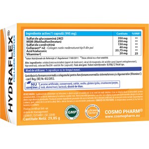 Supliment alimentar Hydraflex Collagen Complex, 30 capsule, COSMO PHARM Supliment alimentar Hydraflex Collagen Complex, 30 capsule, COSMO PHARM