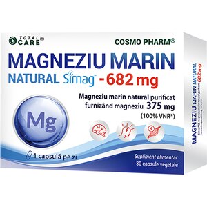 Supliment Magneziu marin 375 mg, 30 capsule, COSMO PHARM Supliment Magneziu marin 375 mg, 30 capsule, COSMO PHARM