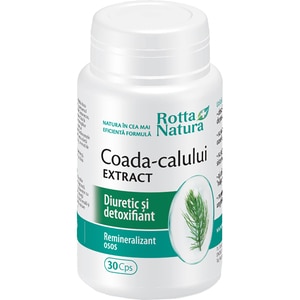 Supliment alimentar Coada Calului Extract, 30 capsule, ROTTA NATURA Supliment alimentar Coada Calului Extract, 30 capsule, ROTTA NATURA