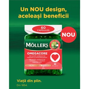 Supliment alimentar Omegacore, 60 capsule, MOLLERS Supliment alimentar Omegacore, 60 capsule, MOLLERS